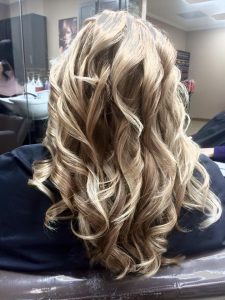 Estee Salon, wedding hair style, bridal party hair
