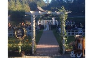 Elite DJ Solutions | Bride & Groom back yard wedding