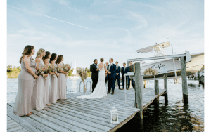 A Seaside Weddings & Events in Emerald Isle, NC outdoor ceremony on a dock