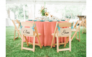 A Seaside Weddings & Events in Emerald Isle, NC Bride and Groom chairs