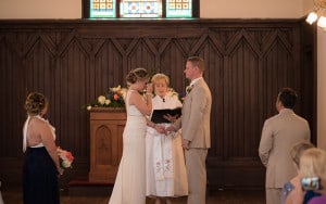 Barbara Lodge North Carolina Wedding Minister giving wedding the service