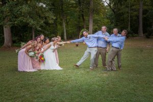 Bridal Party Tug of War at wedding by My Pro Photographer