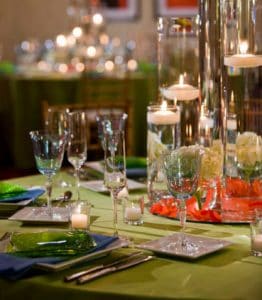 Table Top Wedding Decor at the Raleigh Marriott Crabtree Valley
