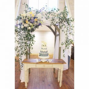 Wakefield Barn Blue Lace Cake - Captial Cakes - Forever Bridal Wedding Shows
