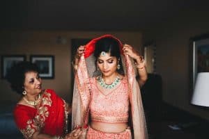 Colorful Indian Bride WINK Hair and Makeup
