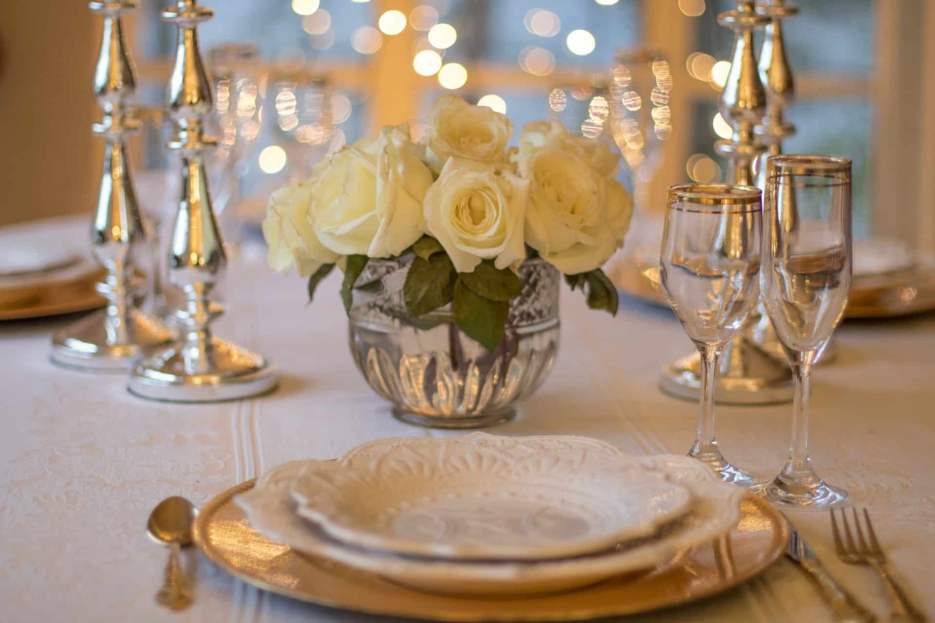 Wedding day place setting