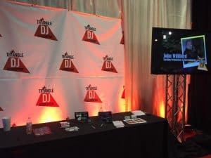Triangle Disc Jockey Assoication Wedding Show Booth in Raleigh