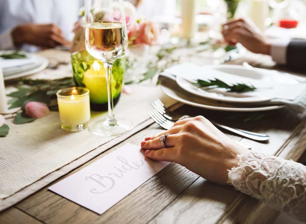 Questions to ask your wedding planner- Bride-wedding-table