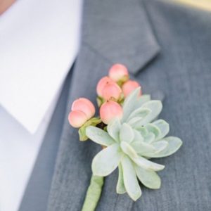 Living Coral Boutonniere