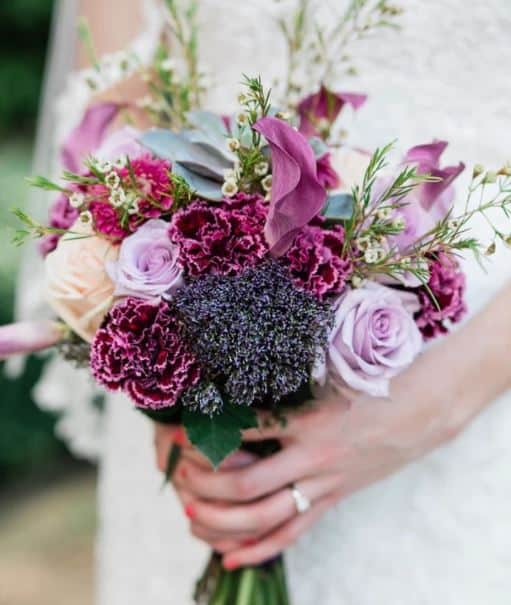 Bridal bouquet, Lilac Floral Decor