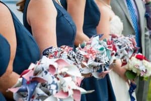 Pinwheel Wedding Bouquet, Paper bouquet