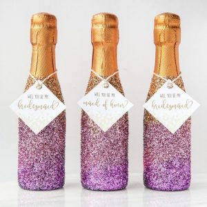 Bridal Proposal Champagne Bottles | Forever Bridal Wedding Shows