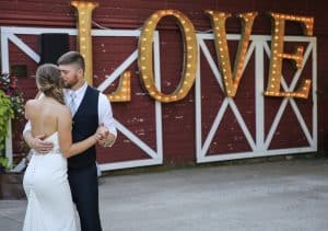 Savvi Formal Wear ashley & groom at barn