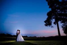 Photo of couple outside in the blue hour