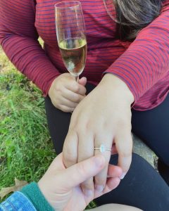 Raleigh Lesbian Couple Proposal - Oval Engagement Ring - Forever Bridal Wedding Shows