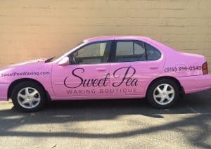 Sweet Pea Waxing - Pink Car - Forever Bridal Wedding ShowsSweet Pea Waxing - Pink Car - Forever Bridal Wedding Shows