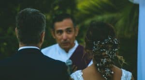couple during ceremony