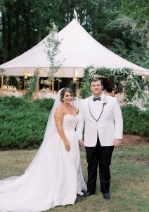 Bride and Groom with Tent