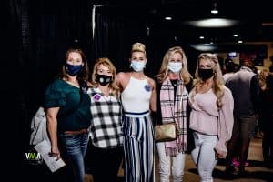 attendees with masks