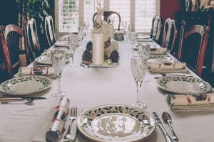 F&Co Blog photo of table with colorful plating arrangement