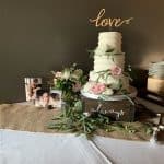 Lily Rose Events Wedding Cake on display