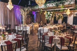 Chandelier Event Venue extravagant indoor wedding reception décor