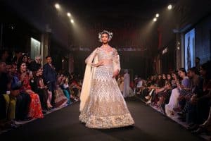 Runway model featuring Indian Style Wedding Dress