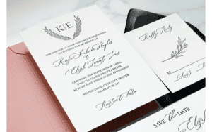 KSH Creations Wedding Invitations neutral side view