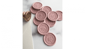 KSH Creations Neutral customized wax envelope stamps mauve