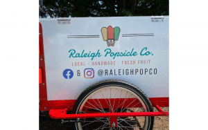 Raleigh Popsicle Co. Bicycle Cart Vintage signage