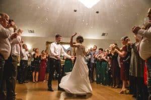 Indoors wedding reception | The Matthews House | Downtown Cary Wedding Venue