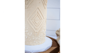 Banko Bake cream textured and patterned cake