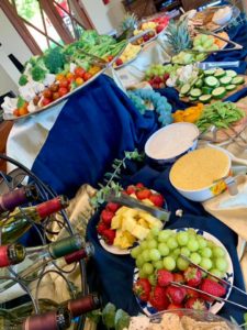 Indoor charcuterie spread | Visions Catering | Wedding Catering