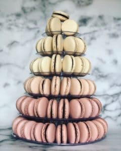 Gradient macaron tower by Mon Macaron