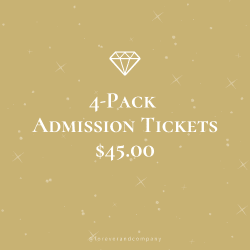 4-Pack Admission Tickets $45.00 Forever & Company Winter Wedding Show 2022