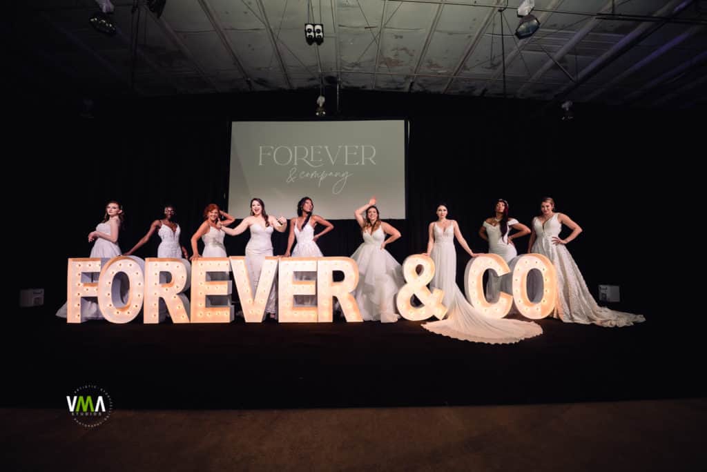 Forever and Company Models at the wedding show fashion show stage